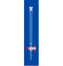 Хроматографическая колонка Lenz 200 мм, 15 мл, NS14/23, с фриттой, PTFE кран, стекло